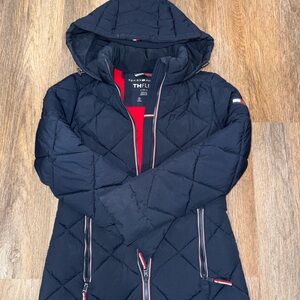 Tommy Hilfiger Women's Navy Quilted Puffer Jacket